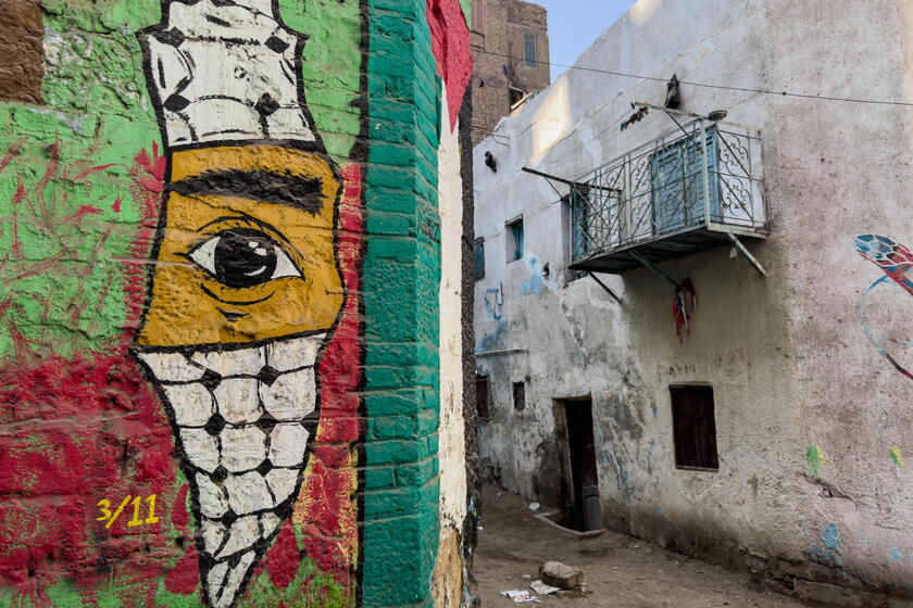 Cairo street art in solidarity with Palestinian people as October 7th anniversary approaches